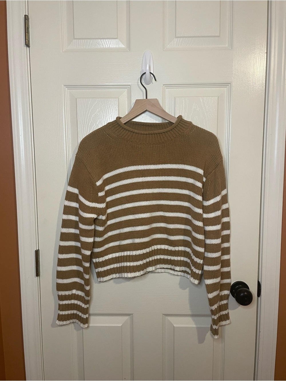 J Crew Rollneck Sweater in Stripe Size Small - Picture 2 of 9